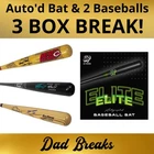 LOS ANGELES DODGERS autographed Hit Parade Bat + 2 signed Baseball: 3 BoxBreak