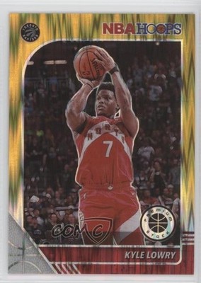 2019-20 Panini NBA Hoops Premium Stock Gold Flash Prizm 7/10 Kyle Lowry #181 ib6