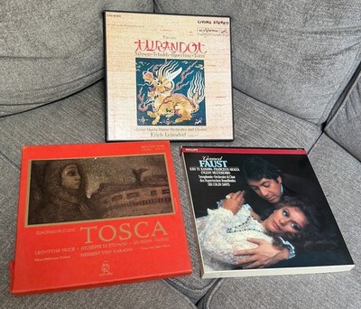Vtg Puccini Turandot Tosca Gounod Faust Opera Symphony Box Set Vinyl NICE LOT