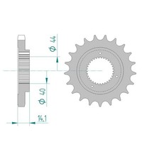 Afam Ritzel #530 21 ZäHne (FüR: Harley-Davidson Xlh 1200 Sportster 91-92 )