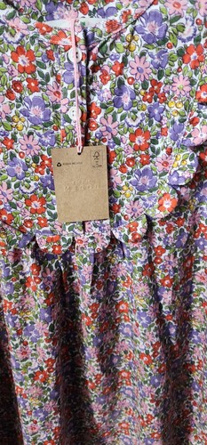 Mini Boden Norah Scallop Cord Dress/ Size 11-12 years Nwt Floral Flowerbed - Picture 4 of 10