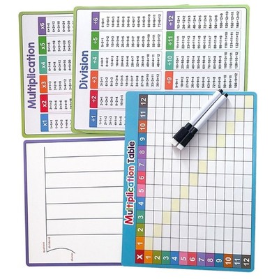 Clear Design Multiplication And Division Math Learning Board Reusing Erasable