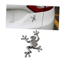 3D Metal Chrome Frog Shape Car Emblem, Highly Distinctive car Decals, silver1