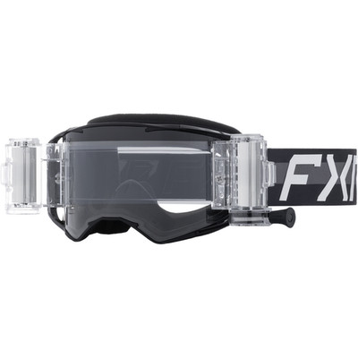 FXR Factory Ride Roll-Off MX Goggle 2026 schwarz - klare Gläser