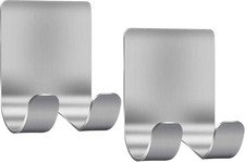 2 Pack Stainless Steel Adhesive Razor Holder Shaver Hanger for Shower Bathroom