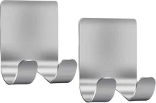 2 Pack Stainless Steel Adhesive Razor Holder Shaver Hanger for Shower Bathroom