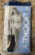 Jockey Classics 3 French Cuts Multi Colors, elastic waistband sz 6