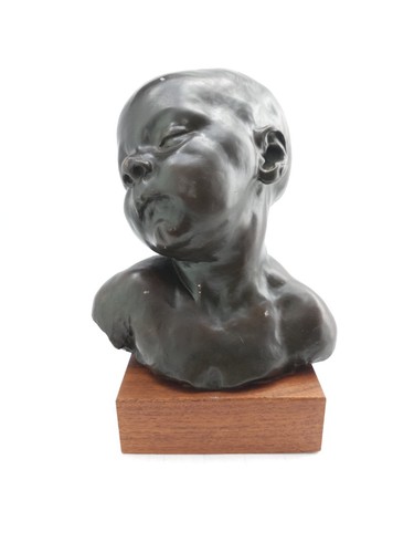 Alva Museum Replica Aime Dalou Sleeping Baby Sculpture Vintage 1968 - Picture 2 of 8