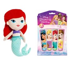New 2pc Disney Princess The Little Mermaid Chalk Wraps  Plush Toy 10in 
