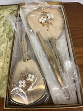 VTG Vanity Set  Lady Fair Gold Comb Brush Mir...