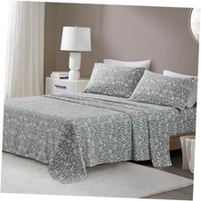 Cotton Sheet Set Cozy Print 100 Cotton Flannel Sheets Full Sage Winter Fauna