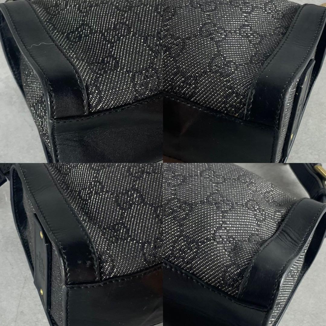 バッグ GUCCI GG Canvas Accessory Pouch Leather GUCCI Shoulder Bag GG Canvas Accessory Pouch Leather Black