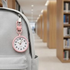 1PC Silent Quartz Pocket Watch Mini Alloy Case Keychain Watch Decor