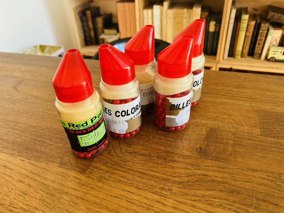 Billes Colorantes Lot x5 Rouge Airsoft 6mm - Photo 2/4