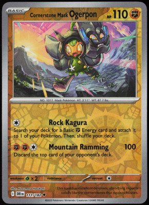 CORNERSTONE MASK OGERPON - 111/182 - Reverse Holo - DESTINED RIVALS  -   NM/M