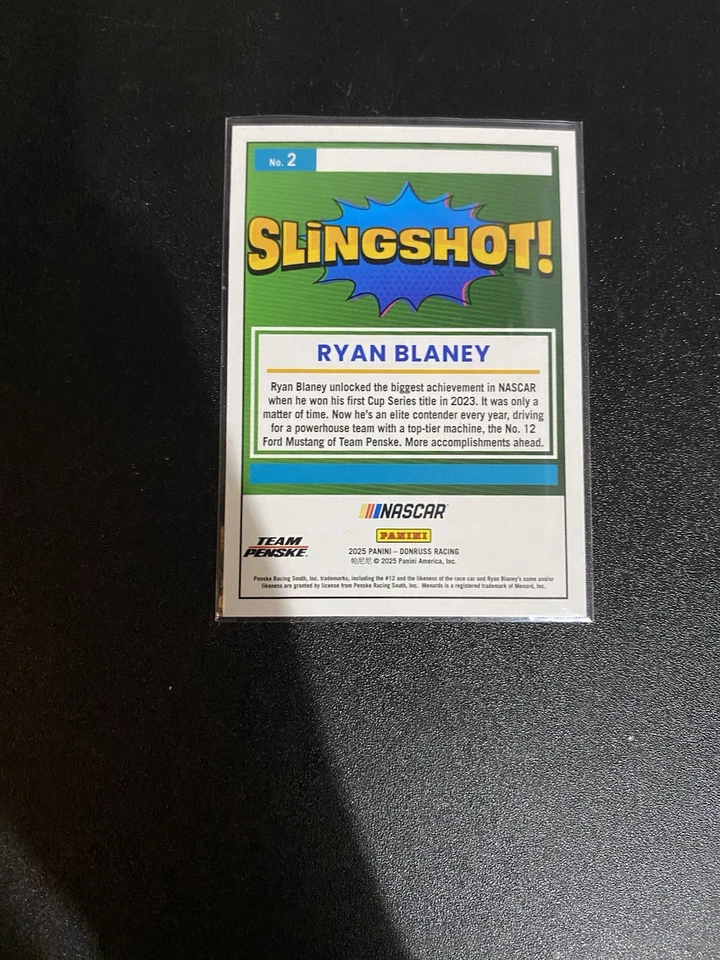 2025 Panini Donruss Racing Ryan Blaney Slingshot SSP Rare Case Hit #2 Team - Image 2 of 2