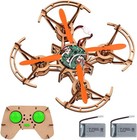 Diy Mini Wooden Drone RC Quadcopter Building Kits for Kids or light brown 