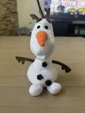 Olaf Disney Frozen Snowman 7" Plush Stuffed Toy Shiny TY Beanie Babies