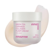 innisfree Green Tea Ceramide Collagen Plump Cream, Korean Face Moisturizer fo...