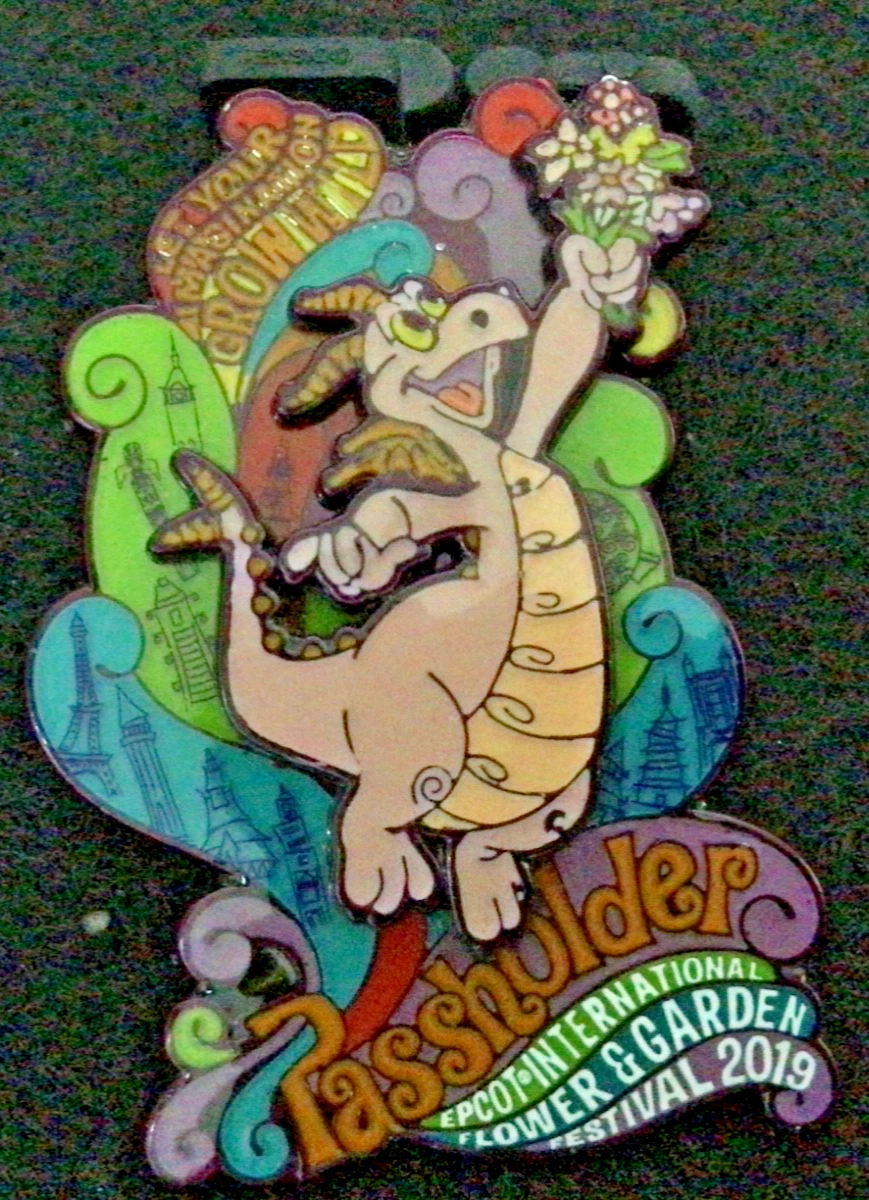 Disney figment, Epcot flower and Garden Passholder Pin, 2019