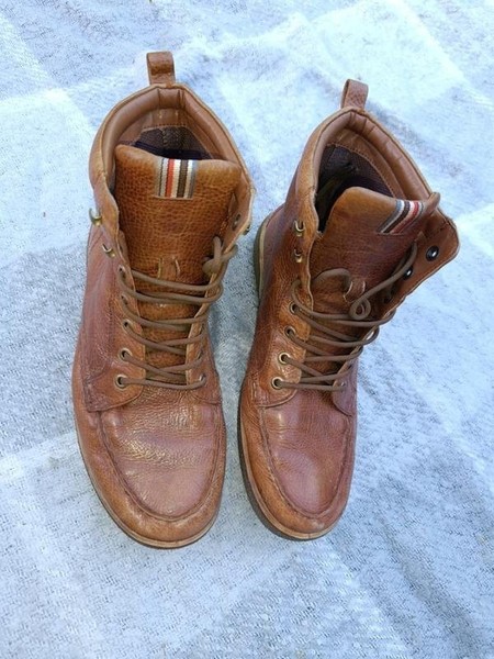 Men Ecco Boots Brown Leather 40 #3Q40
