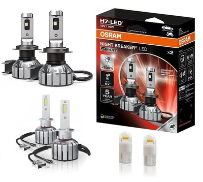 OSRAM NIGHT BREAKER Smart LED SET H7 H1 W5W 330% Set für VW T5 BUS 03-09 ABE - Bild 1 von 4