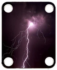 Neckplate fit Electric Guitar Color Graphic PJ Bass Strat Lightening 1