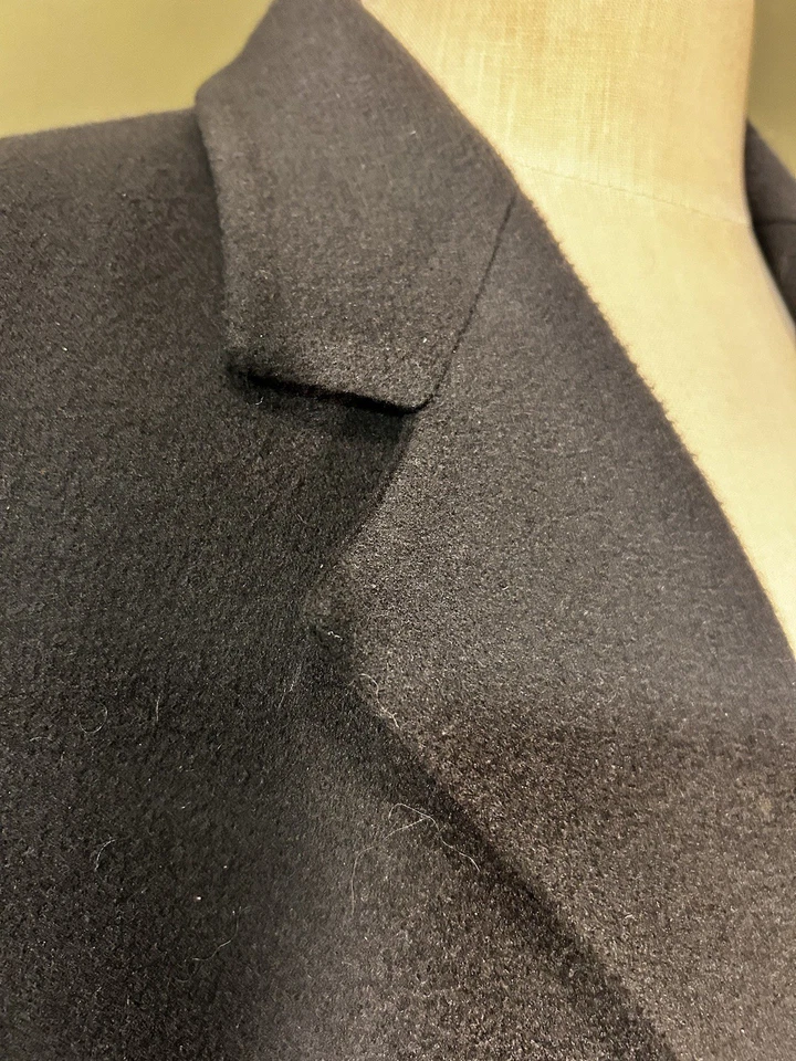 Abrigo Loro Piana Para Hombres Italiano Lana de Cordero Verde Oliva Jacob Siegel Talla 46R Foto 4 de 4