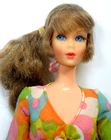 VINTAGE 1968 MATTEL Talking Lite Brown Hair Barbie Doll-Original MUTE-TLC leg