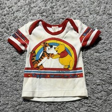 True Vintage Winnie The Pooh Tigger Toddler Small Shirt Top Rainbow 1980s Disney