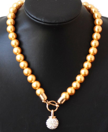 Perlenkette Herz Strass Paris Kette Halskette Anhänger Kristall Perlen Glas - Bild 32 von 35