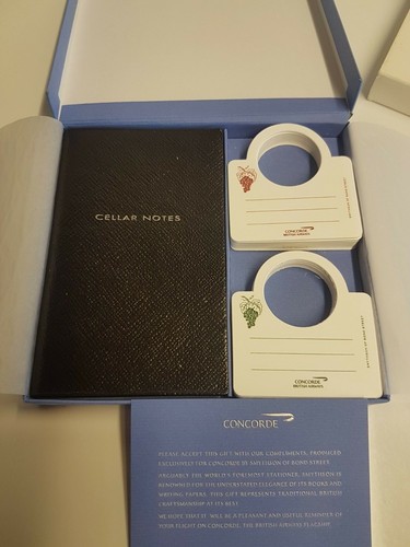 British Airways Concorde Items - Hip Flask, Notepad, Labels, Model, Wallet etc - Picture 11 of 46