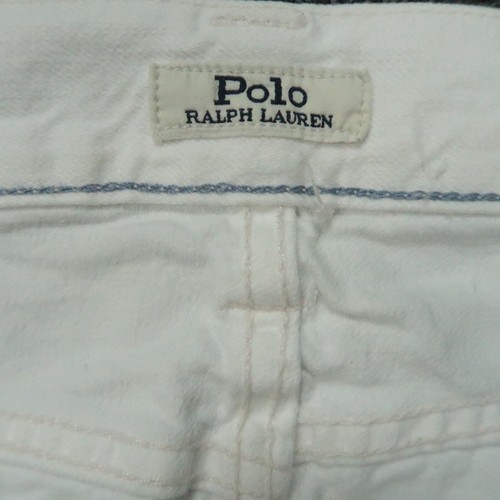 Polo Ralph Lauren Jeans Men 33x30 White Varick Slim Straight Five Pocket Skulls - Picture 6 of 13