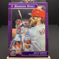 2021 Optic Diamond Kings Purple Prizm Bryce Harper #18 Philadelphia Phillies