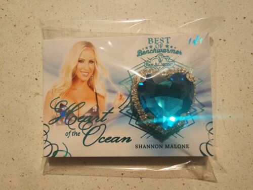 Shannon Malone 2022 Best of Benchwarmer Bling Heart Of The Ocean Gem Blue 1/1  - Picture 1 of 2