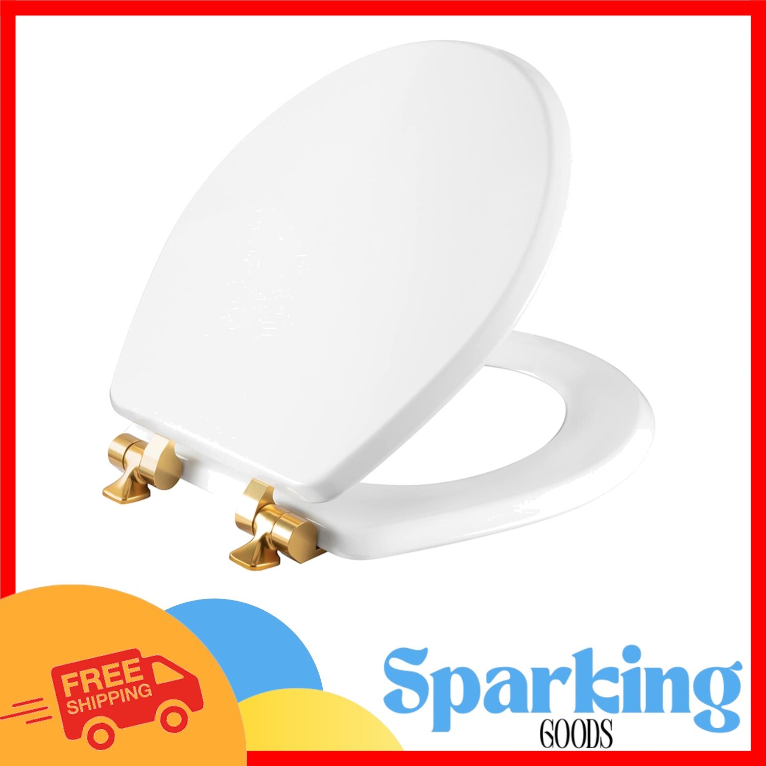 With Soft Close And Gold Hinges &ndash; Fits All Toilets
