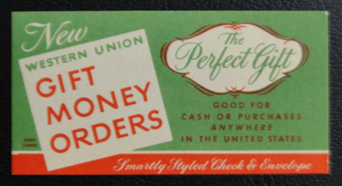 RARE 1949 Western Union telegraph stamp, MNH, FLAWLESS GUM! gift money orders - Photo 1 sur 4