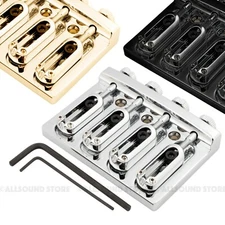 Premium 4-String High Mass Bass Bridge with Adjustable Lock-Down Saddles - NEW