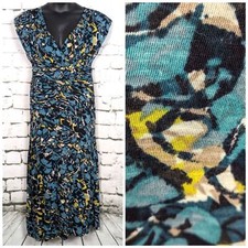 ANTHRO Moulinette Soeurs Floral "Botanica Dusk" Midi/Maxi Ruched Dress Medium 