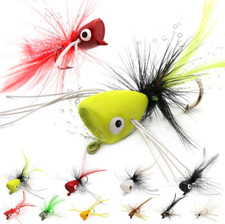 Popper-Flies-For-Fly-Fishing-Topwater-Bass-Panfish-Bluegill Poppers Fl