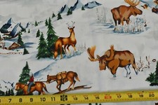 By 1/2 Yd, Vintage, Winter Outdoor-Scenes Cotton, Alexander Henry/de Leon, P5947