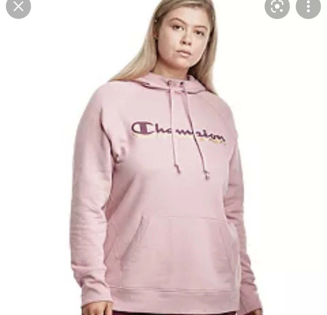 3X Champion® Powerblend Classic Graphic Hoodie BNWTS $55.00 In Pink Beige