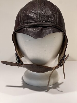 WW2 US Navy NAF-1092 Leather Summer Flight Helmet--Size 1/6 - Main Image