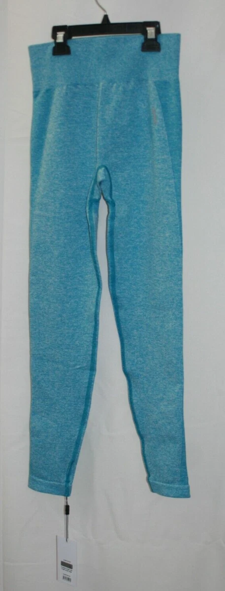 Gymshark Flex High Waisted Leggings Hydro Teal Marl/Light Grey GLLG4248, M  NWT