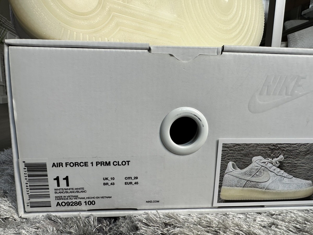 Nike Air Force 1 Low Premium Clot 1World Men's Sz 11 2018 A09286