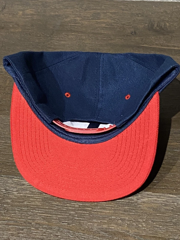 CLASSIC Washington Bullets NBA Throwback Logo Snapback Cap Hat Navy Blue Red NEW - Image 3 of 3