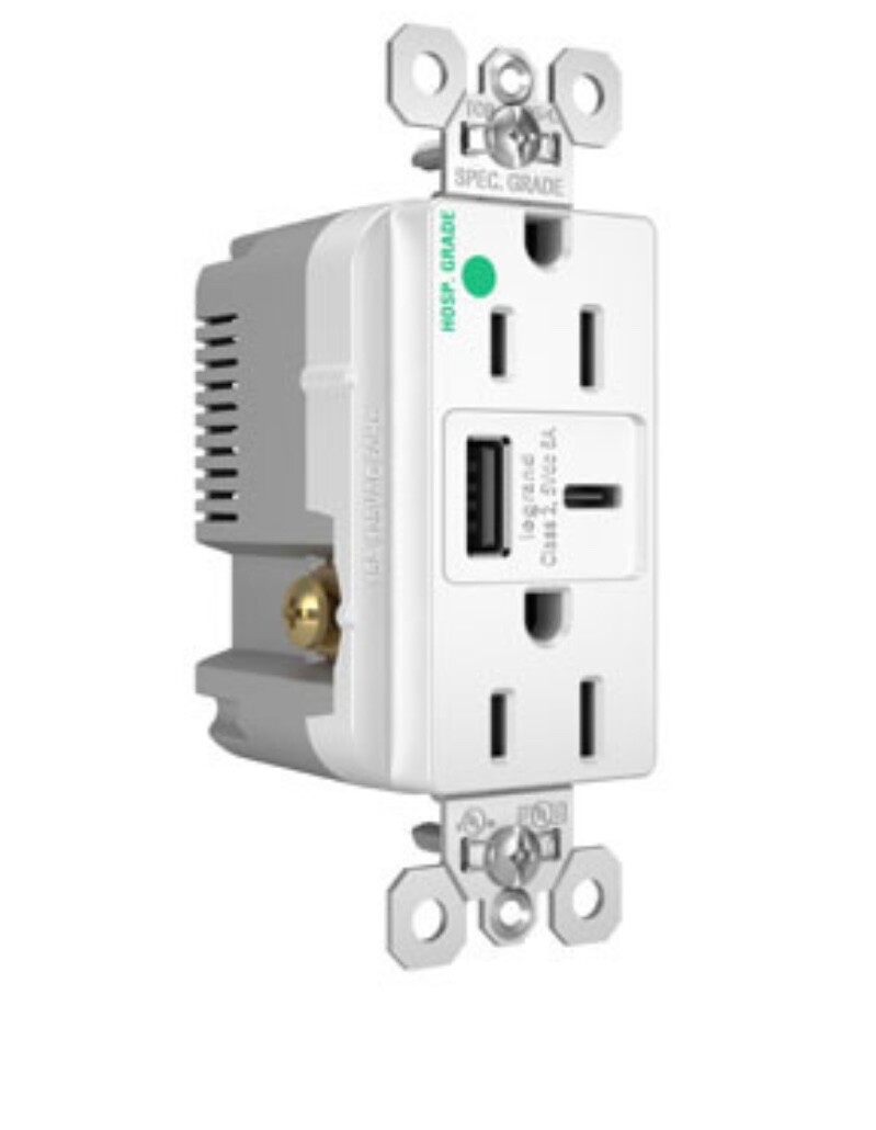 LEGRAND TR15HUSBAC6W PASS AND SEYMOUR 15A 125V HOSPITAL GRAD