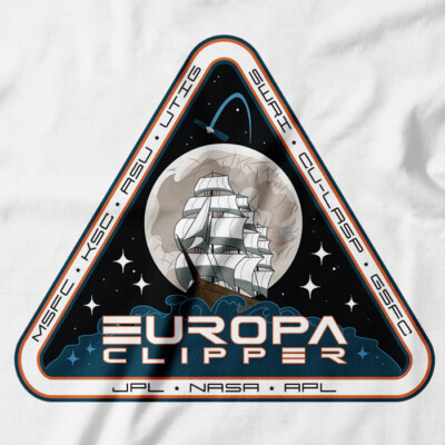 Space Europa Clipper T-shirt | NASA tshirt of Jupiter Moon Mission Patch tee