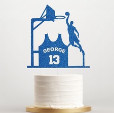 Basketball Cake Topper, Sports Lover, Custom Birthday Cake Decoration Free Stick