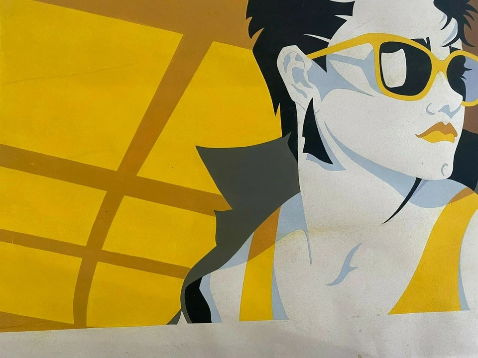 Pintura acrílica/evaluación de arte estilo original de Patrick Nagel (1945-1984) Foto 2 de 4